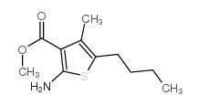 3-Thiophenecarboxylicacid,2-amino-5-butyl-4-methyl-,methylester(9CI) Structure