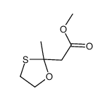 methyl 2-(2-methyl-1,3-oxathiolan-2-yl)acetate Structure