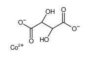 cobalt(2+),(2R,3R)-2,3-dihydroxybutanedioate Structure