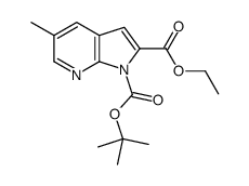 2-Ethyl 1-(2-methyl-2-propanyl) 5-methyl-1H-pyrrolo[2,3-b]pyridin e-1,2-dicarboxylate Structure