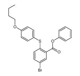 phenyl 5-bromo-2-(4-butoxyphenyl)sulfanylbenzoate结构式