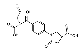 (2S)-2-[4-(4-carboxy-2-oxopyrrolidin-1-yl)anilino]butanedioic acid Structure