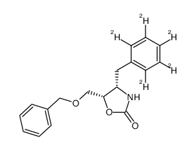 S-4-[2H5]benzyl-5S-(benzyloxymethyl)-oxazolidin-2-one Structure