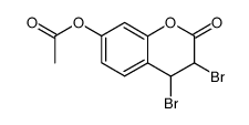 7-acetoxy-3,4-dibromo-chroman-2-one结构式