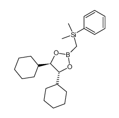 (R,R)-1,2-dicyclohexylethane-1,2-diol (dimethylphenylsilyl)methylboronate Structure