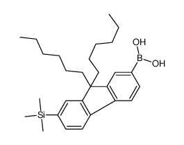 (9,9-dihexyl-7-trimethylsilylfluoren-2-yl)boronic acid Structure