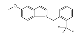 1-(2-(trifluoromethyl)benzyl)-5-methoxy-1H-indole结构式