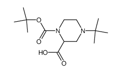 1-(tert-Butoxycarbonyl)-4-tert-butylpiperazine-2-carboxylic acid structure