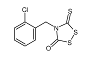 4-[(2-chlorophenyl)methyl]-5-sulfanylidene-1,2,4-dithiazolidin-3-one Structure