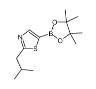 2-butyl-5-(4,4,5,5-tetramethyl-1,3,2-dioxaborolan-2-yl)thiazole结构式