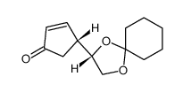 (R)-(S)-4-(1,4-Dioxa-spiro[4.5]dec-2-yl)-cyclopent-2-enone结构式