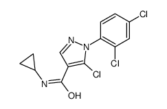 5-chloro-N-cyclopropyl-1-(2,4-dichlorophenyl)pyrazole-4-carboxamide结构式