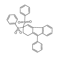 4-phenyl-2,2-bis(phenylsulfonyl)-2,3-dihydro-1H-cyclopenta[b]naphthalene结构式