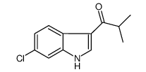 1-(6-chloro-1H-indol-3-yl)-2-methyl-1-propanone Structure