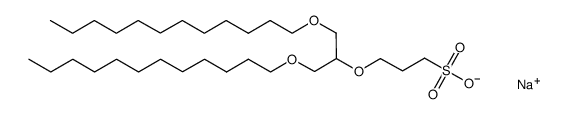 sodium 3-[1,3-bis(dodecyloxy)-2-propoxy]propanesulfonate结构式