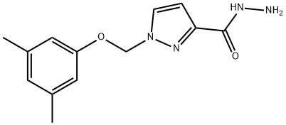 1-((3,5-二甲基苯氧基)甲基)-1H-吡唑-3-碳酰肼结构式