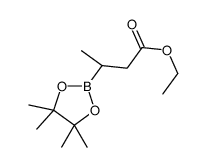 ethyl (3R)-3-(4,4,5,5-tetramethyl-1,3,2-dioxaborolan-2-yl)butanoate Structure