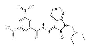 N-[[1-(diethylaminomethyl)-2-oxoindol-3-ylidene]amino]-3,5-dinitrobenzamide结构式