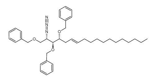 1,1',1"--{[(2S,3S,4R,6E/Z)-2-azidooctadec-6-ene-1,3,4-triyl]tris(oxymethanediyl)}tribenzene结构式