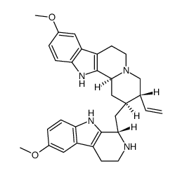 18,19-Didehydro-10-methoxy-16-[(S)-2,3,4,9-tetrahydro-6-methoxy-1H-pyrido[3,4-b]indol-1-yl]-17-norcorynan Structure