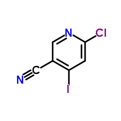 6-氯-4-碘-3-腈基吡啶结构式