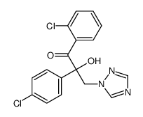 1-(2-chlorophenyl)-2-(4-chlorophenyl)-2-hydroxy-3-(1,2,4-triazol-1-yl)propan-1-one Structure