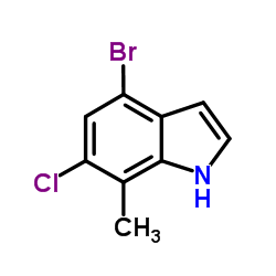 4-Bromo-6-chloro-7-methyl-1H-indole Structure