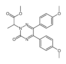 methyl 2-[5,6-bis(4-methoxyphenyl)-3-oxo-1,2,4-triazin-2-yl]propanoate Structure