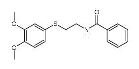 2'-benzoylaminoethyl-3,4-dimethoxyphenyl sulfide结构式