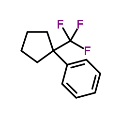 [1-(Trifluoromethyl)cyclopentyl]benzene Structure