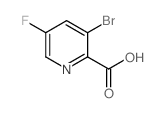 3-溴-5-氟吡啶-2-甲酸结构式