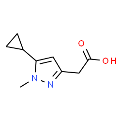 2-(5-cyclopropyl-1-Methyl-pyrazol-3-yl)acetic acid structure