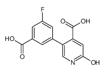 5-(3-carboxy-5-fluorophenyl)-2-oxo-1H-pyridine-4-carboxylic acid Structure