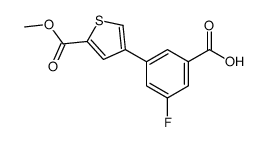 3-fluoro-5-(5-methoxycarbonylthiophen-3-yl)benzoic acid Structure