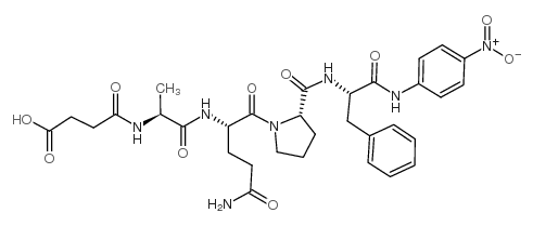 Suc-Ala-Gln-Pro-Phe-pNA结构式