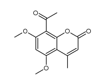 8-acetyl-5,7-dimethoxy-4-methyl-coumarin Structure