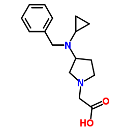 {3-[Benzyl(cyclopropyl)amino]-1-pyrrolidinyl}acetic acid Structure