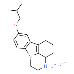 8-Isobutoxy-2,3,3a,4,5,6-hexahydro-1H-pyrazino-[3,2,1-jk]carbazole hydrochloride Structure