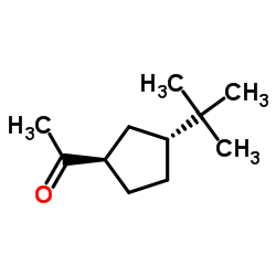 Ethanone, 1-[3-(1,1-dimethylethyl)cyclopentyl]-, trans- (9CI) Structure