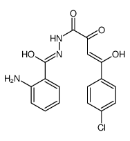 2-amino-N'-[(Z)-4-(4-chlorophenyl)-4-hydroxy-2-oxobut-3-enoyl]benzohydrazide结构式