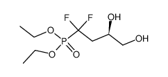 diethyl <(R)-1,1-difluoro-3,4-dihydroxybutyl>phosphonate Structure