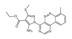 ethyl 5-amino-1-(7-methylpyrimido[5,4-c]cinnolin-4-yl)-3-methylsulfanylpyrazole-4-carboxylate结构式