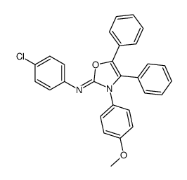 N-(4-chlorophenyl)-3-(4-methoxyphenyl)-4,5-diphenyl-1,3-oxazol-2-imine结构式