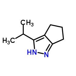 Cyclopentapyrazole, 1,4,5,6-tetrahydro-3-(1-methylethyl)- (9CI)结构式