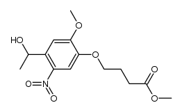 methyl 4-[4-(1-hydroxyethyl)-2-methoxy-5-nitrophenoxy]butyrate结构式