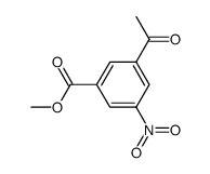 Benzoic acid, 3-acetyl-5-nitro-, Methyl ester Structure