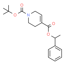 (S)-1-tert-butyl 4-(1-phenylethyl) 5,6-dihydropyridine-1,4(2H)-dicarboxylate Structure