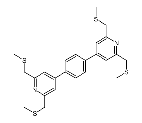 4-[4-[2,6-bis(methylsulfanylmethyl)pyridin-4-yl]phenyl]-2,6-bis(methylsulfanylmethyl)pyridine Structure