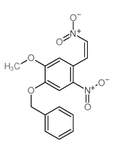 Benzene,1-methoxy-4-nitro-5-(2-nitroethenyl)-2-(phenylmethoxy)- Structure