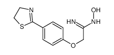 2-[4-(4,5-二氢-1,3-噻唑-2-基)苯氧基]-n-羟基盐酸乙脒结构式